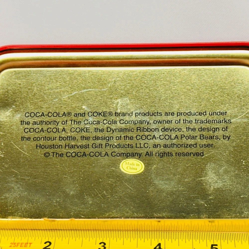 Coca-Cola Sundae Shoppe Polar Bear Metal Mini Serving Tray‎ Red White
